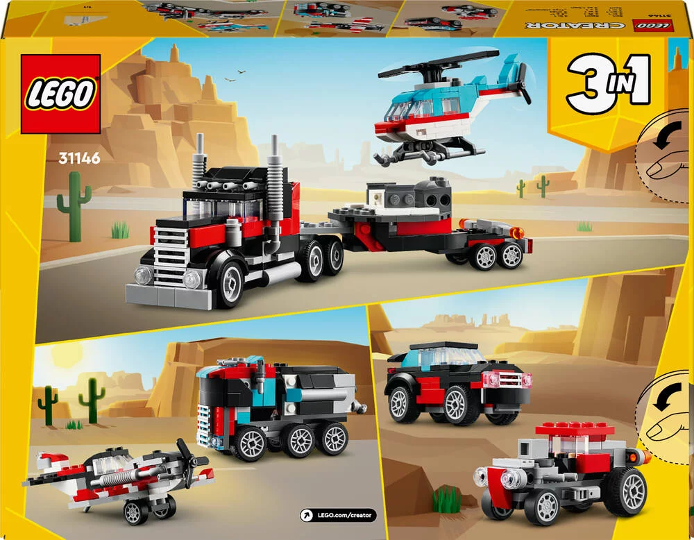 LEGO®CREATOR 31146 - LE CAMION REMORQUE AVEC HELICOPTERE