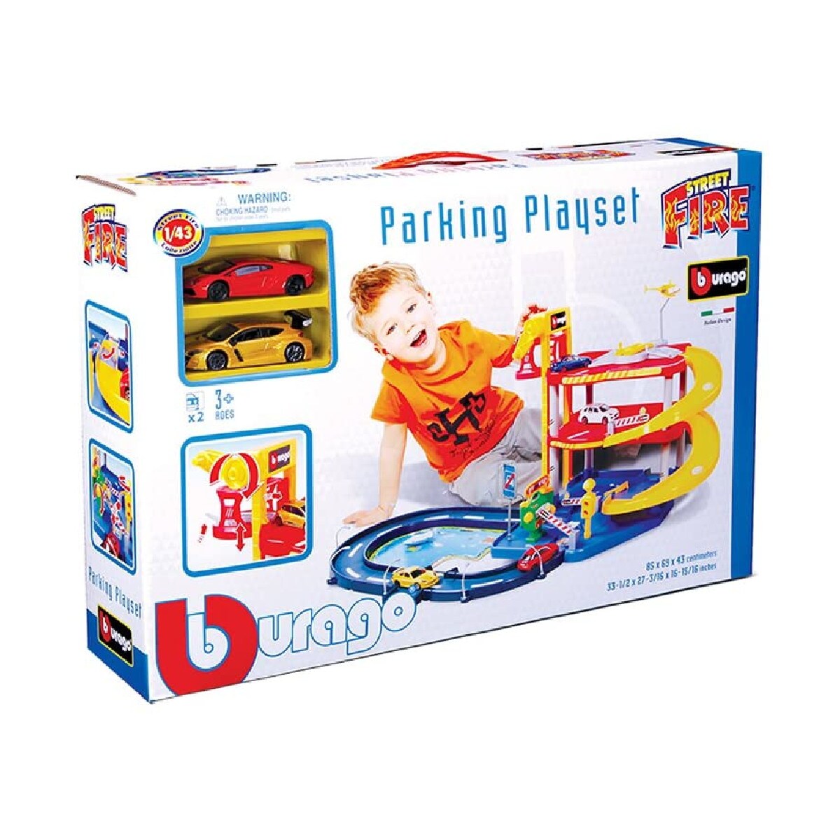 Bburago 18-30025 - Spielset - Street Fire Parkgarage Spielgarage Parkhaus Spielzeugautos