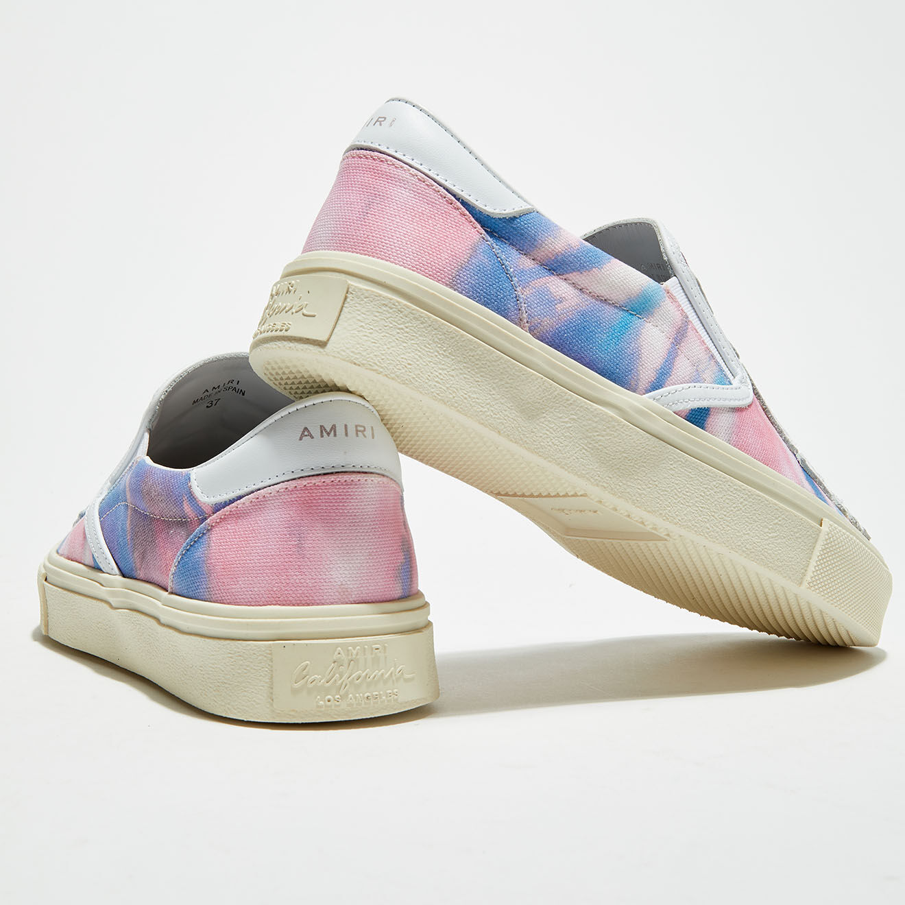 Amiri Slip On en Cuir & Textile Tie Dye multicolores