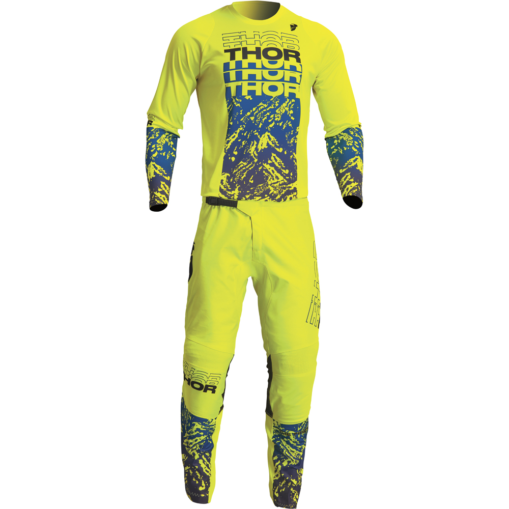 Thor Motocross - Maillot Sector Atlas Jaune fluo / Bleu