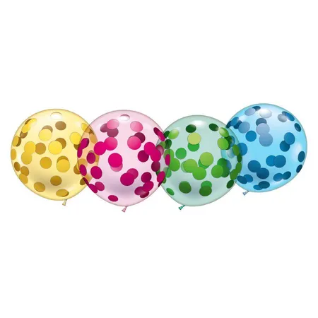 Karaloon 4 Riesen-Kristallballons Konfetti
