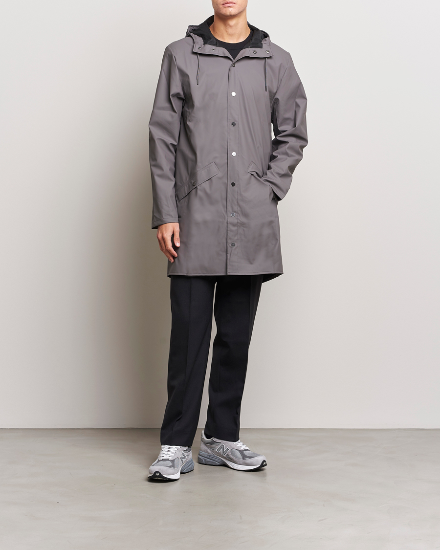 RAINS Long Jacket Grey