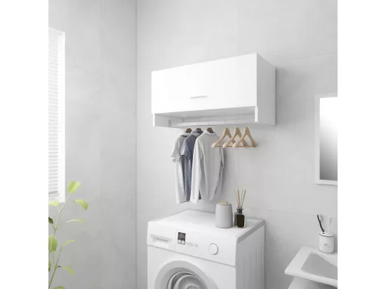 Porte manteau mural Blanc 70x32,5x35