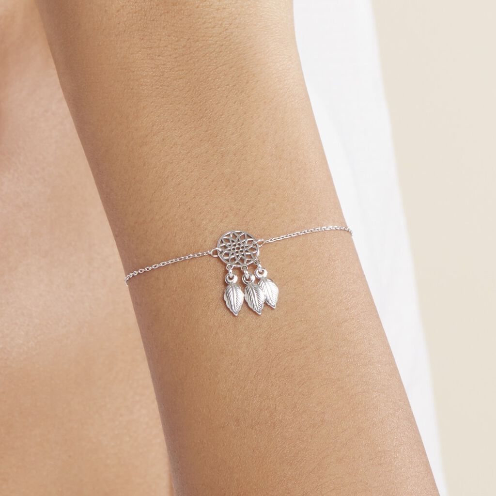 Bracelet Argent Blanc Ida
