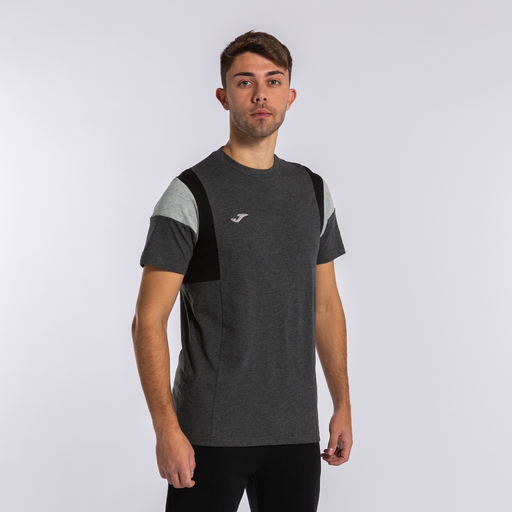 Camiseta Joma Confort III de manga curta cinza mesclado