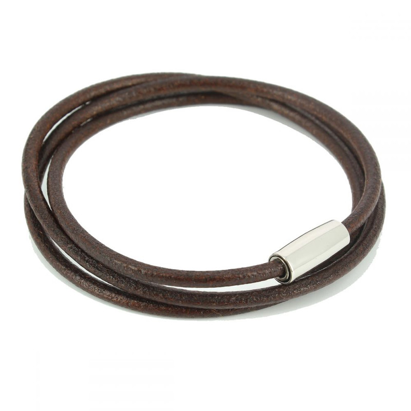 Bracelet Classico Homme Monart, marron foncé