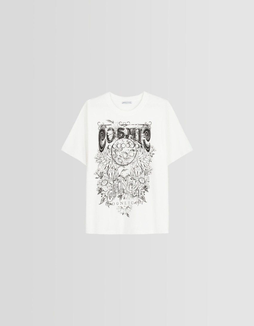 Camiseta de manga curta com estampa