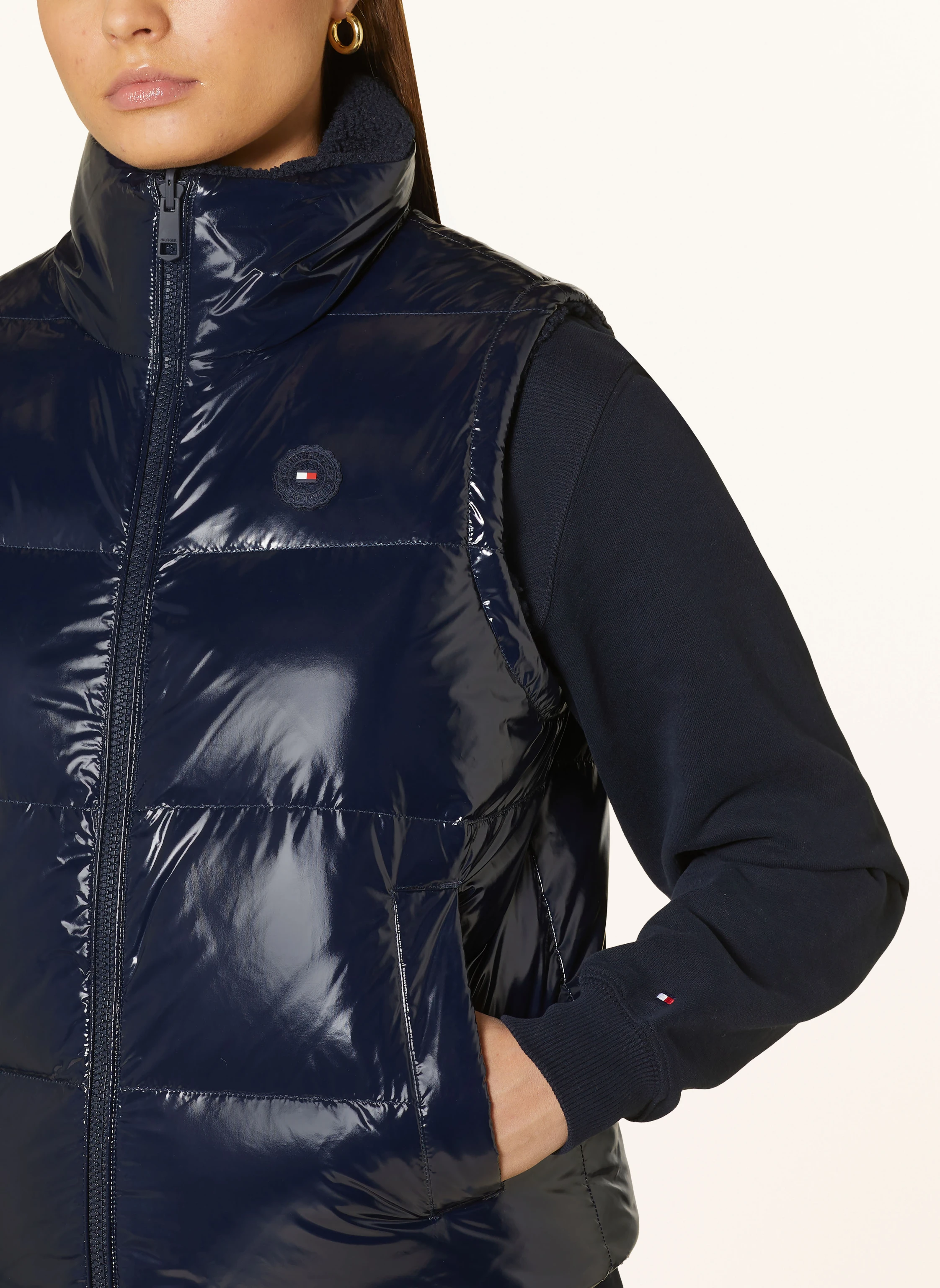 TOMMY HILFIGER Daunenweste zum Wenden mit Teddyfell