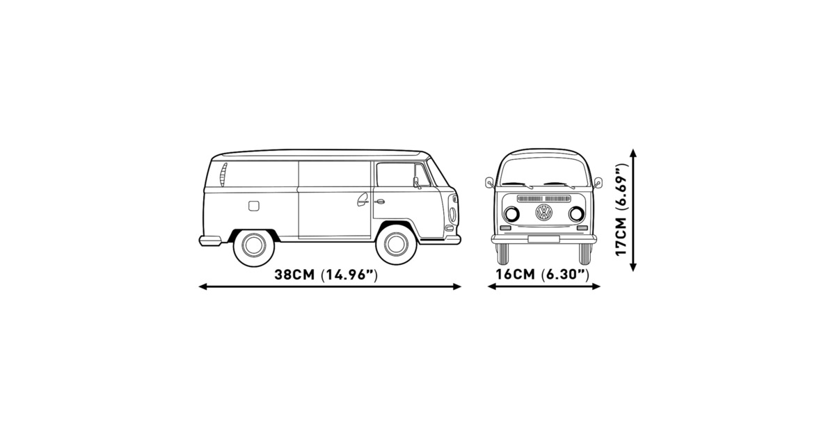 COBIVolkswagen T2a Camper Van - Executive Edition Constructiespeelgoed  (Schaal 1:12)