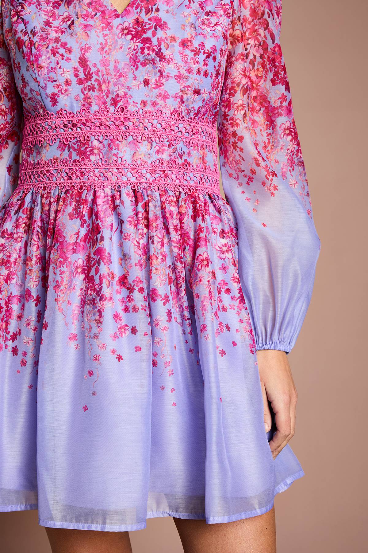 Coast Robe Courte Petite En Organza À Dentelle Florale Positionnée