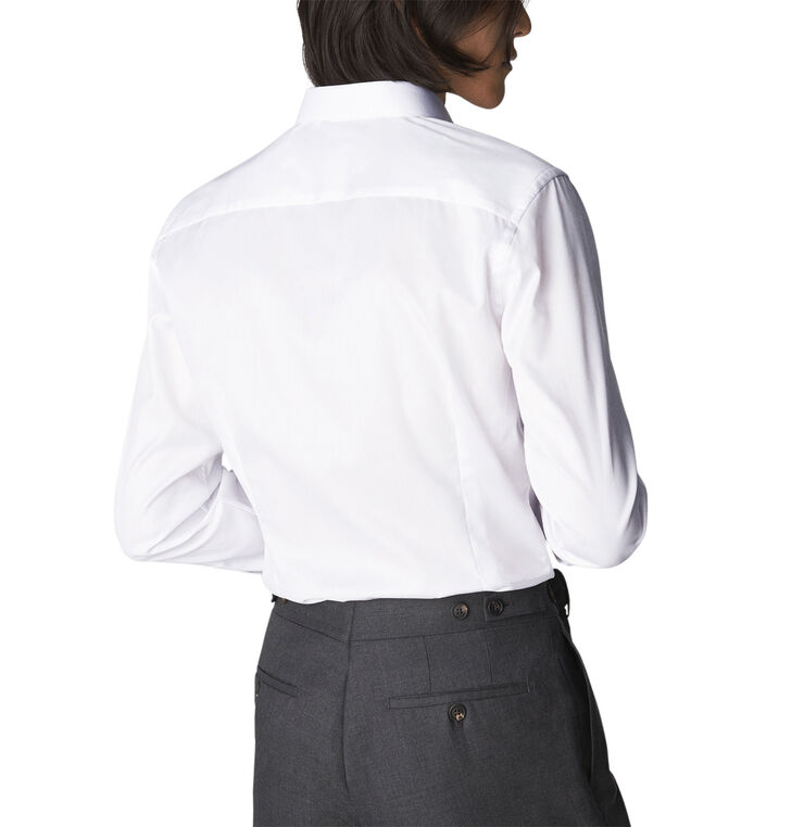 ETON Super Slim Fit White Signature Twill Shirt Hvid