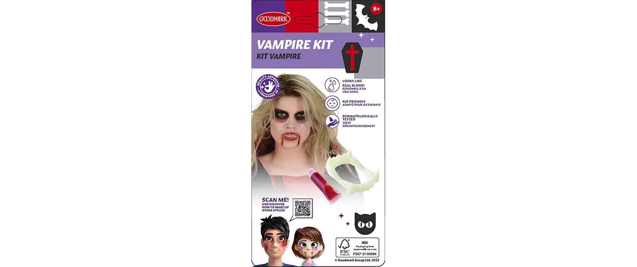 Vampirzaehne und KunstblutPerfekte Ergänzung für Vampir-Kostüme