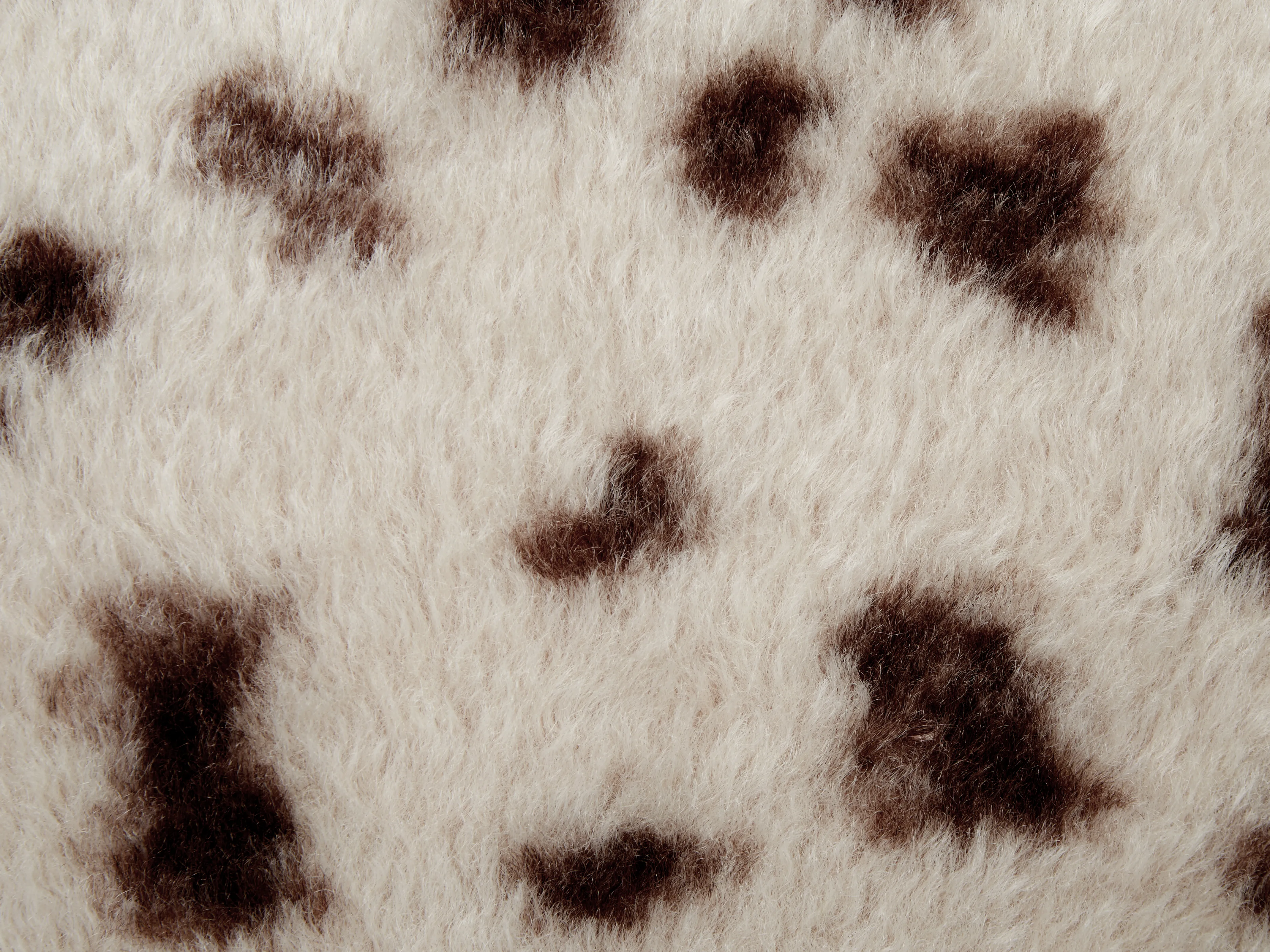 Set van 2 sierkussens KASRA Nepbont 45 x 45 cm Lichtbeige abstract patroon