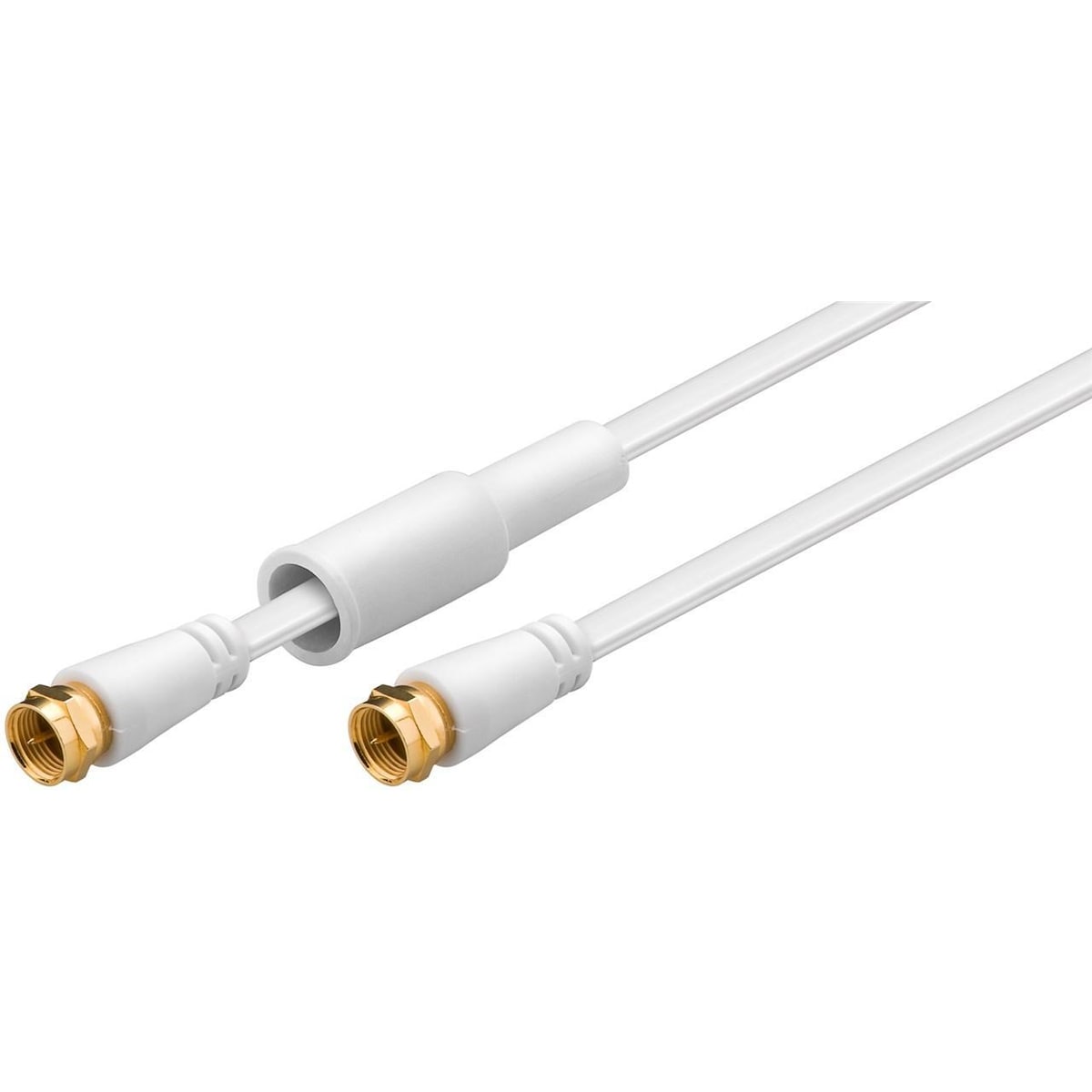Goobay Flat SAT-antennekabel (80 dB), 2x skjermet, værbestandig