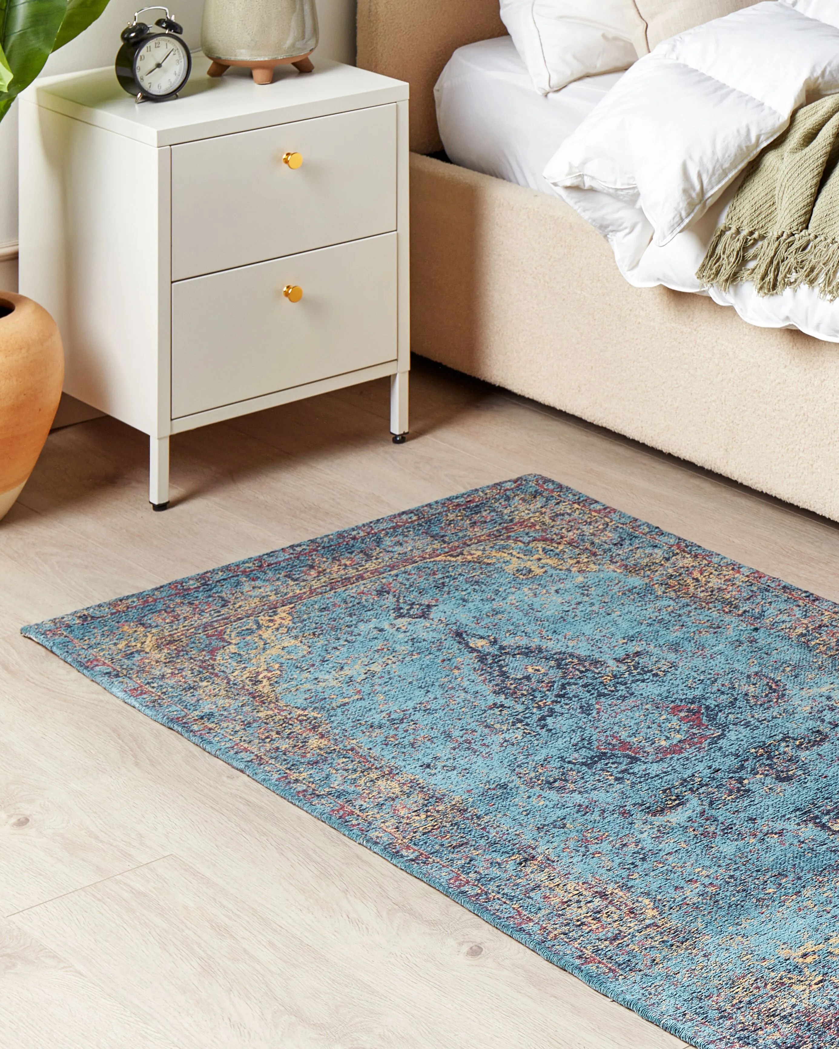 Vloerkleed KANSU Blauw 160 x 230 cm Katoen