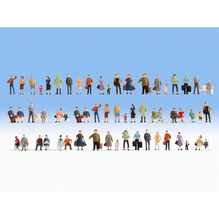NOCH 38401- Mega-Spar-Set 60 Figuren, ohne Bänke, N