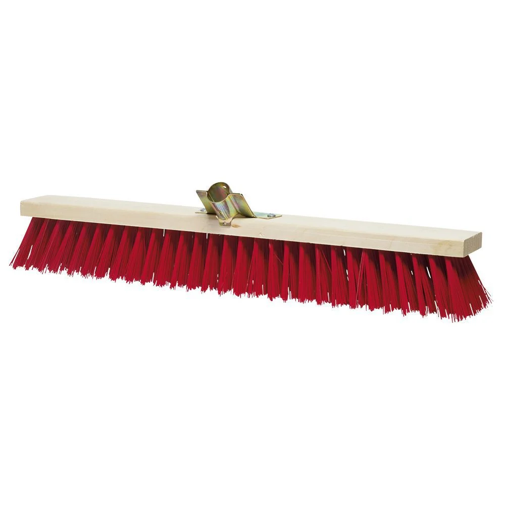 Tête de balai en bois poils rigides pour extérieur 60cm
