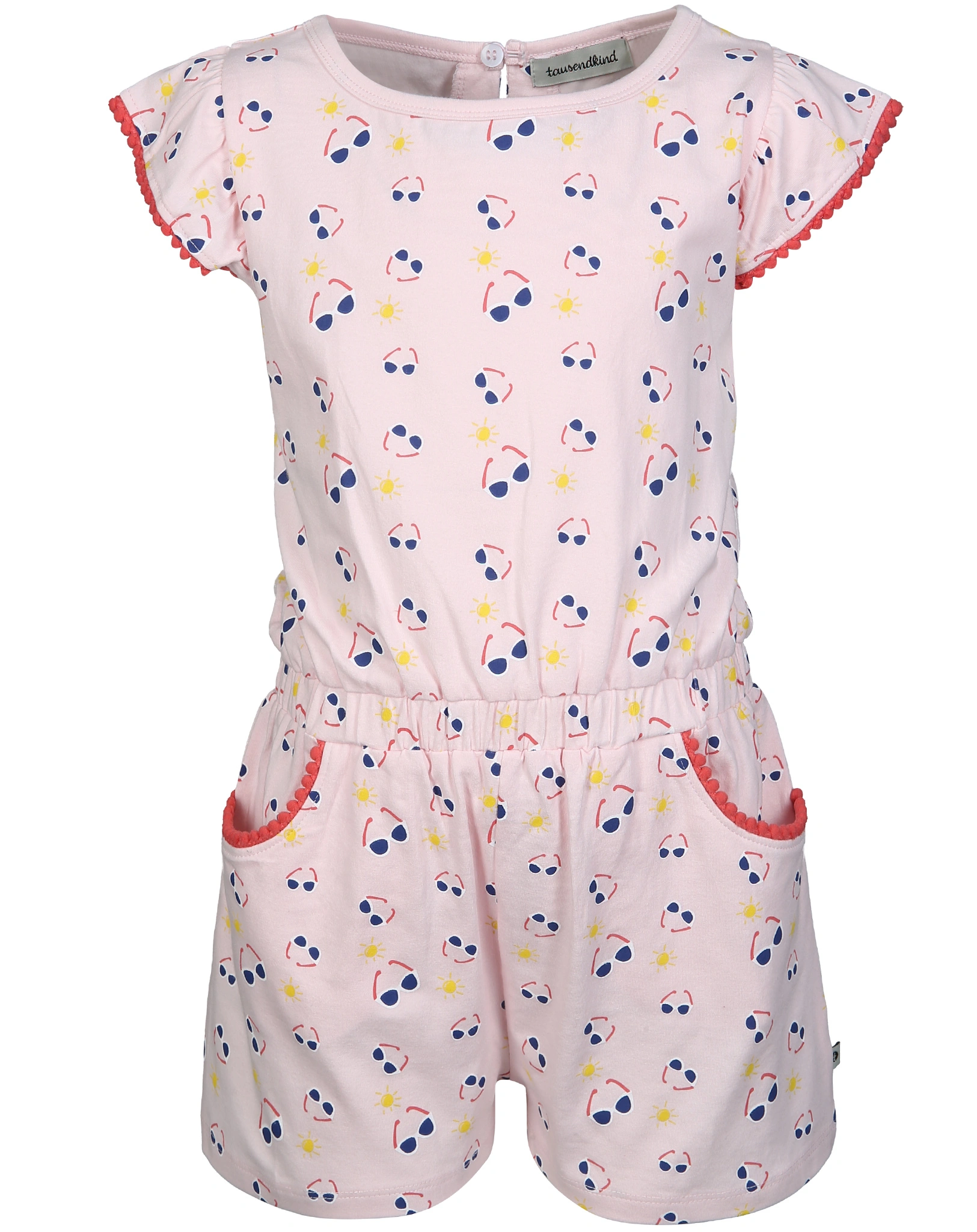 Jumpsuit kurz POMPOM AOP in rosa