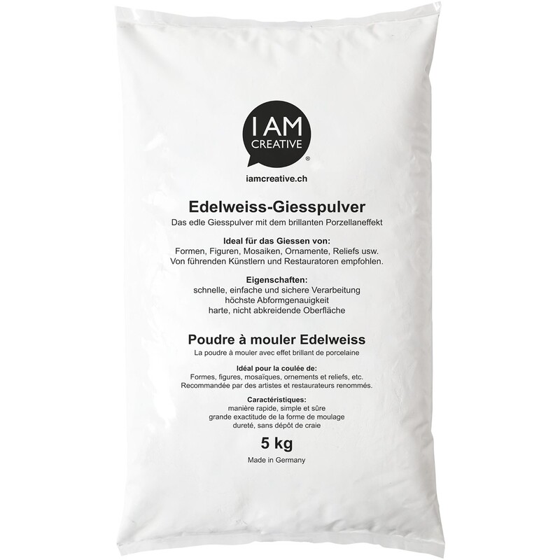 I AM CREATIVE Edelweiss-Giesspulver, 5 kg, weiss