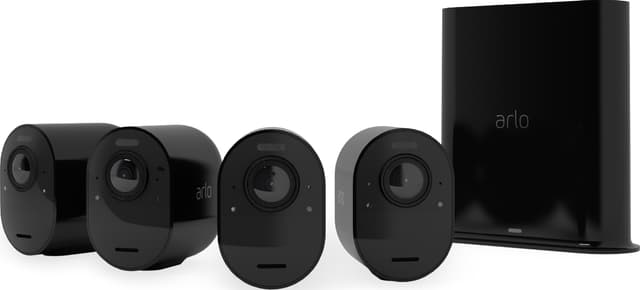 Arlo Ultra 2 4K trådløst sikkerhedskamerasystem 4-pak (sort)