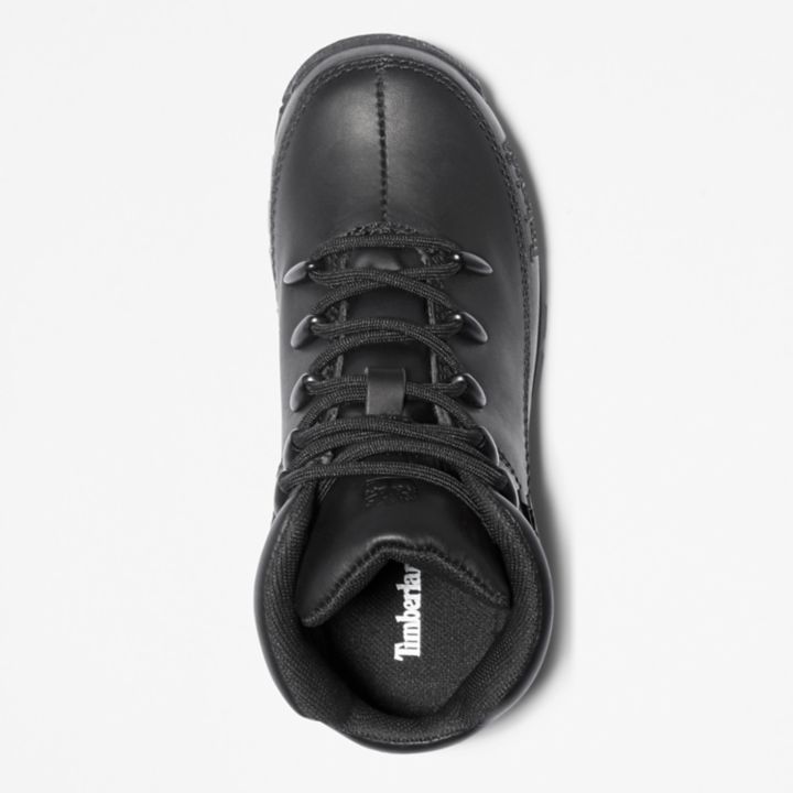 Bota Euro Sprint Mid Hiker para jovens na cor preta.
