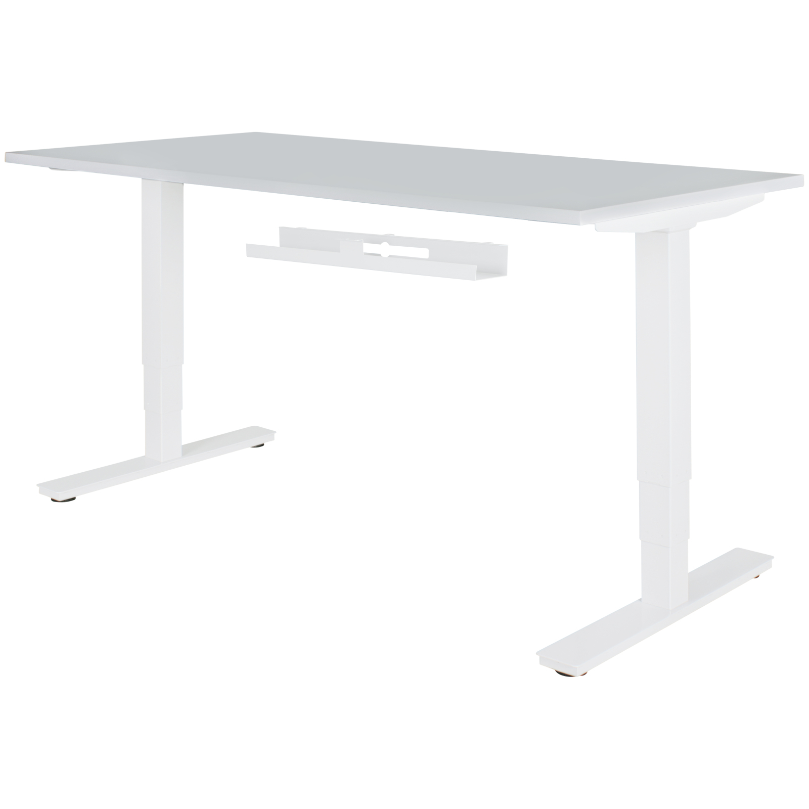 Schreibtisch-Kabelkanal - weiß - Metall - 80x13 cm