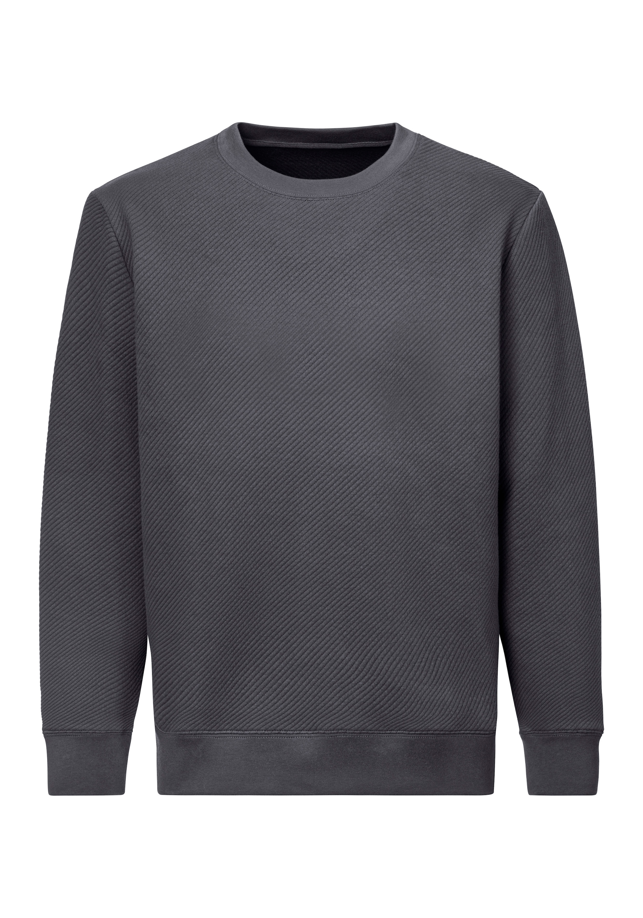 John Devin Sweatshirt , Langarm, Pullover mit Struktur, Rundhals, Baumwollmischung