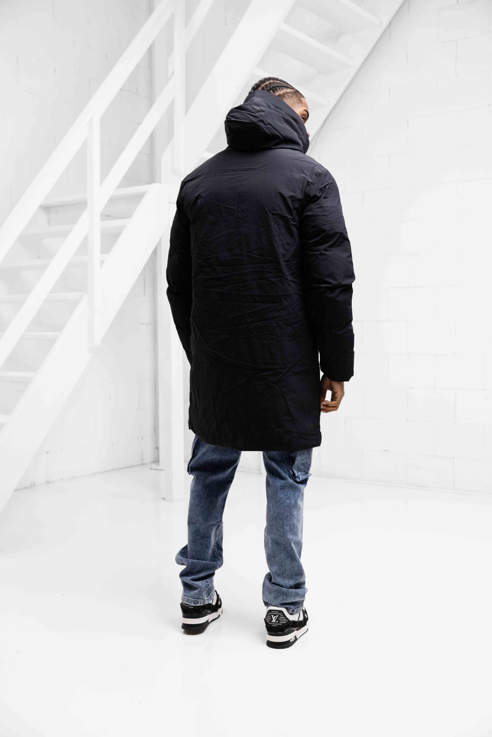 Cruyff Long Parka Winterjas Heren Zwart