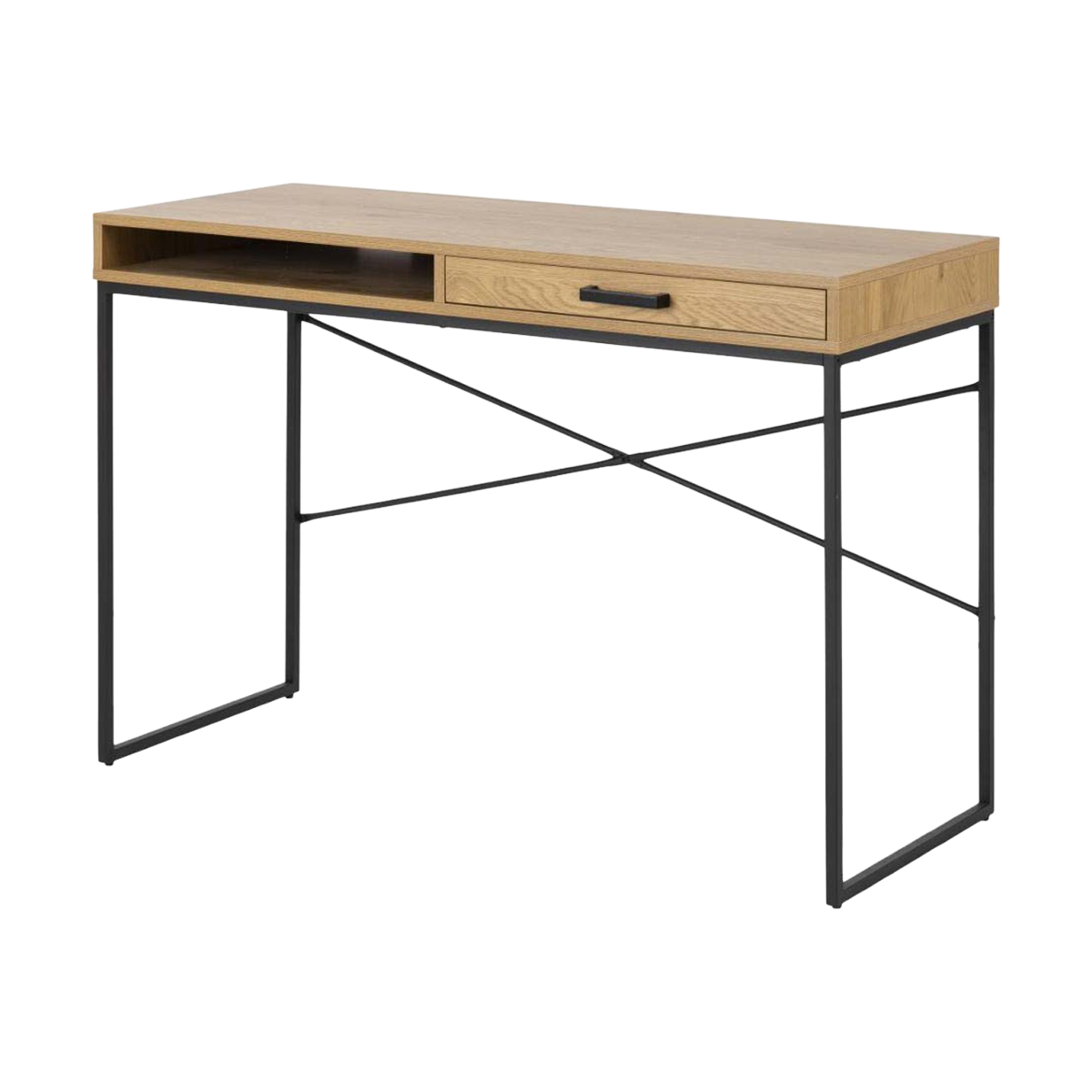 Houten bureau Vic - met opbergvak Naturel