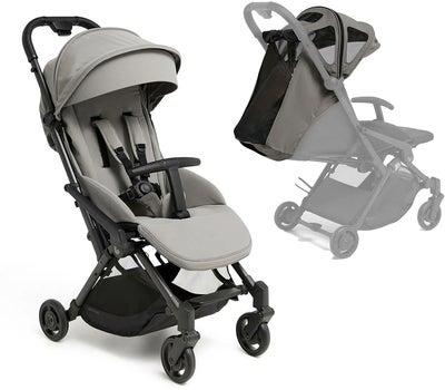 Beemoo Easy Fly Lux 4 Trille inkl. Breezy Kalesje, Stone Grey