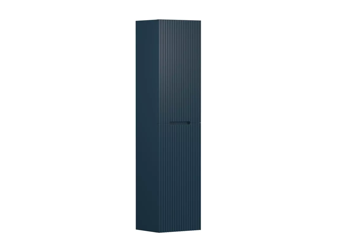 Colonne de salle de bain suspendu - 140 cm - strié bleu - PAVANI