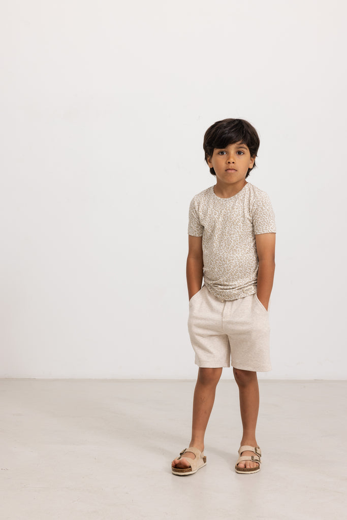 Leo Tee SS, T-shirt - Beige Leo