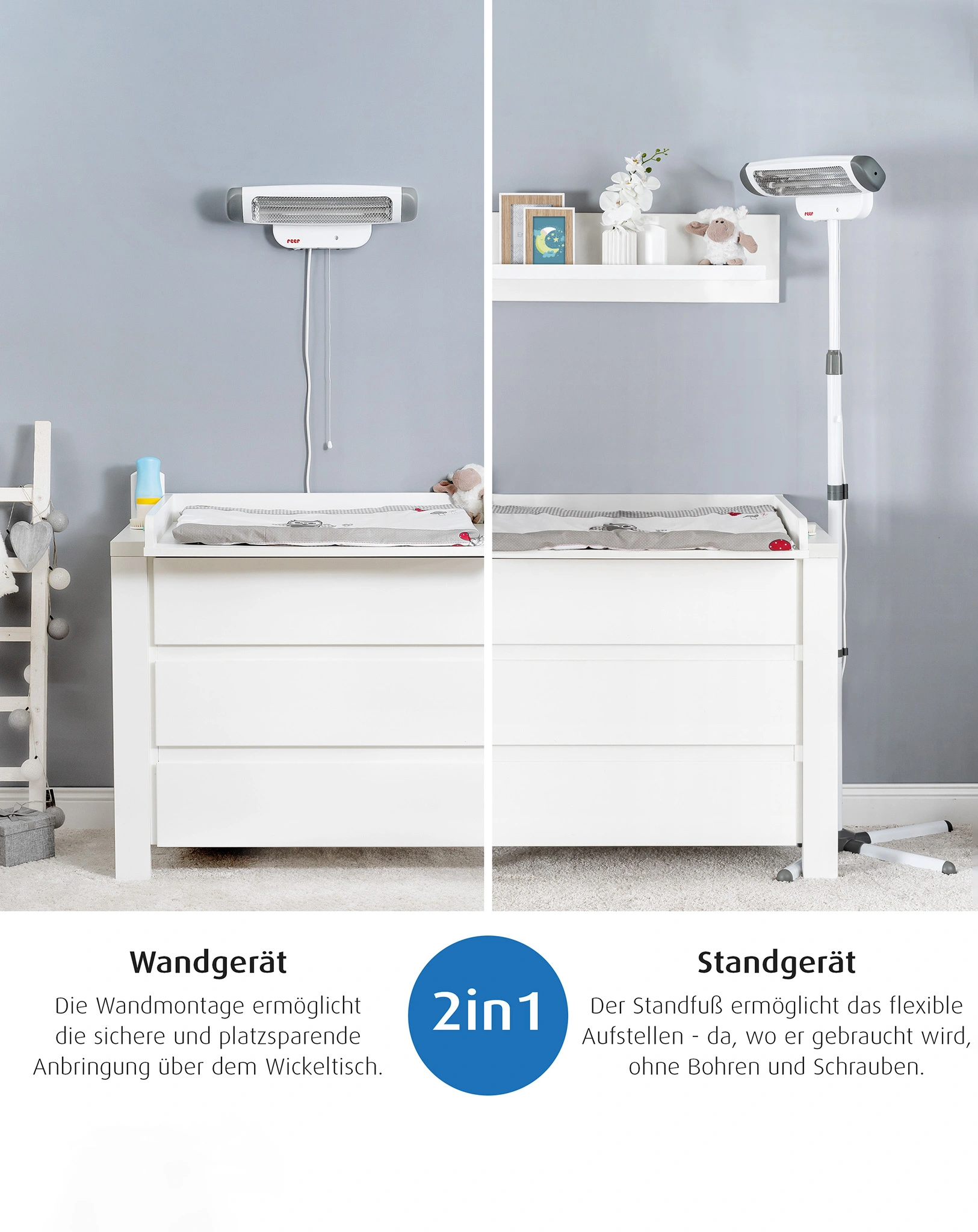 Heizstrahler 2IN1 FEEL WELL als Standgerät