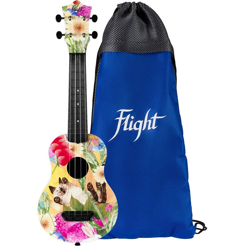 Flight Ultra Travel Series UTS-42 Summer Cat kunststof sopraan ukelele met hoes