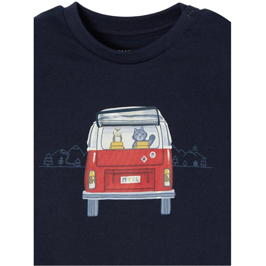 Mayoral Langarmshirt Bus dunkeblau