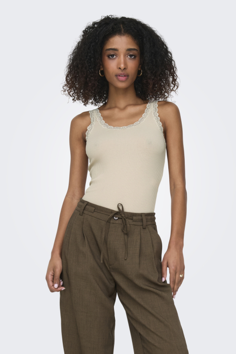 Only beige dames top