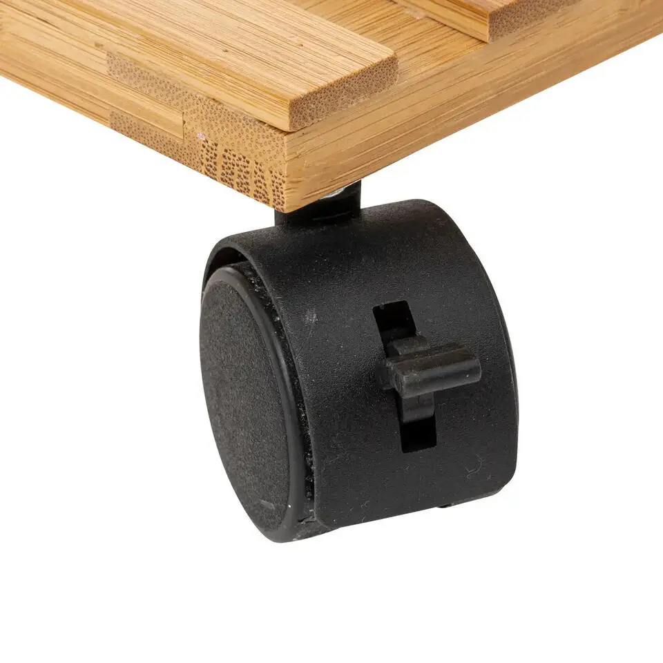 5Five Doucherekje/badkamerrekje/trolley -zwart - 40 x 30 x 87 cm