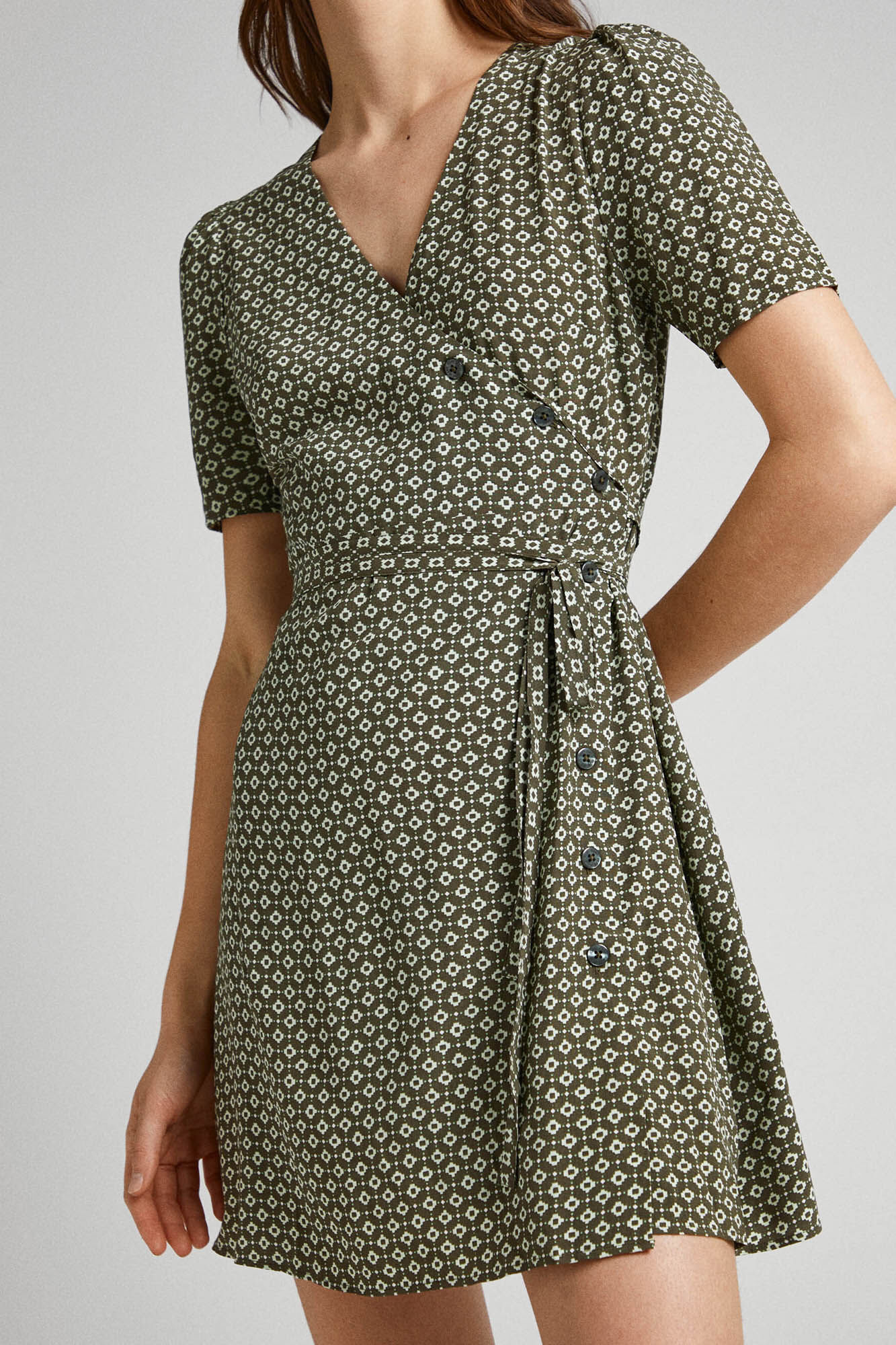 Vestido curto estampado