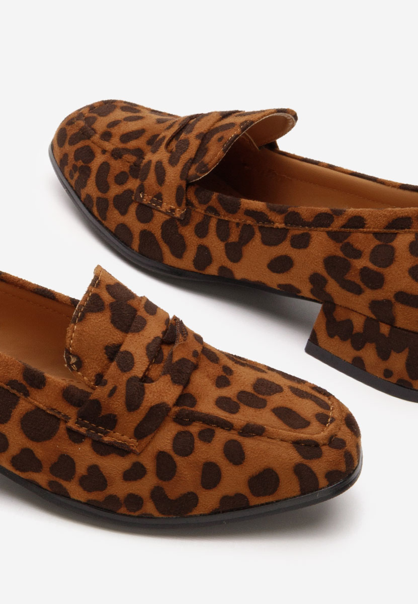 Mocassins à talon leopard Kirada