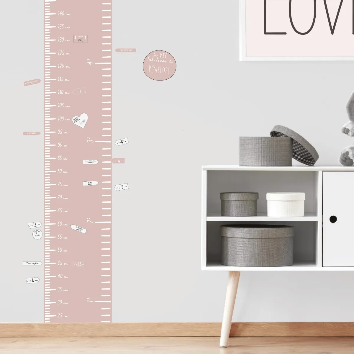 Origami Maison Échelle de croissance Moderne luxe Rose
