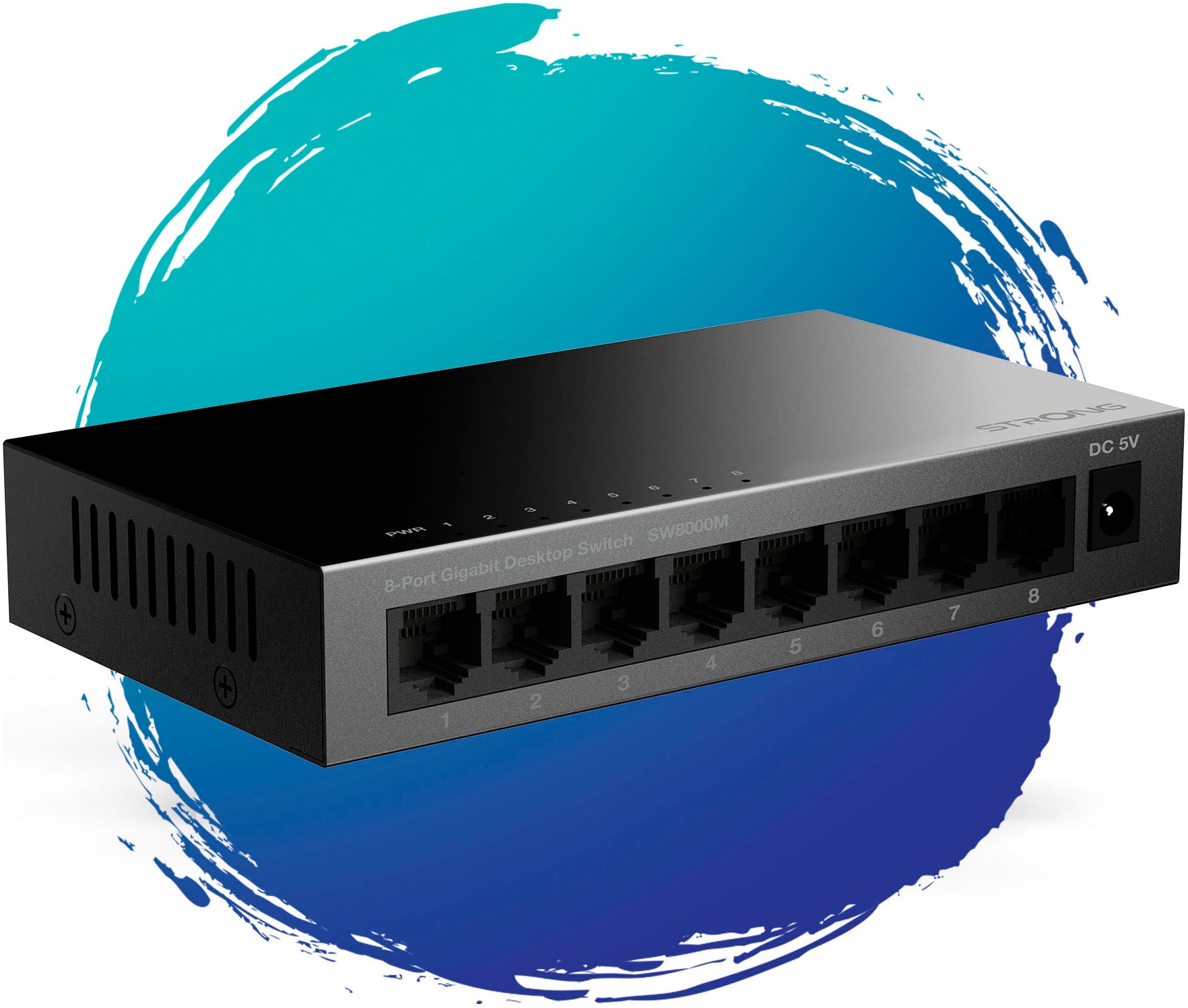 Strong Netzwerk-Switch »8-Port Gigabit Switch 10/100/1000 Mbit/s, Metallgehäuse«