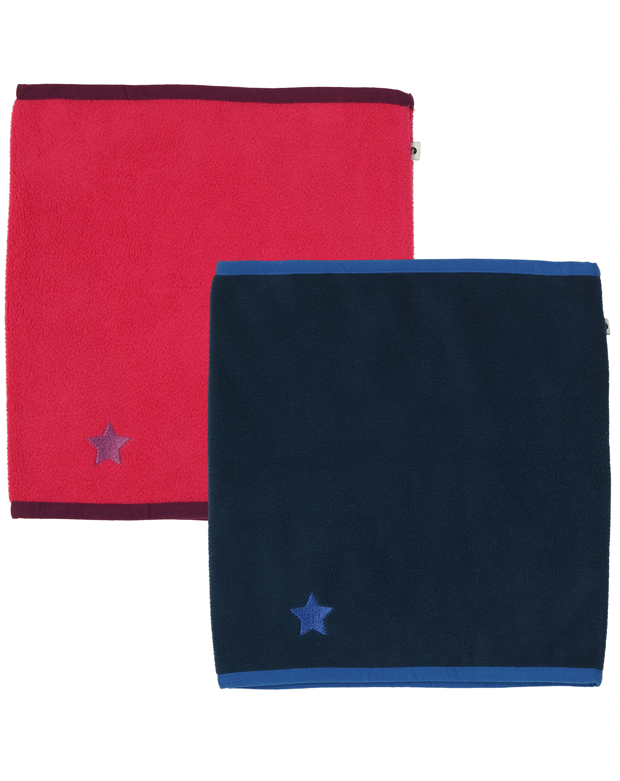 Fleece-Schauchschal STERNCHEN 2er-Pack in dunkelblau/pink