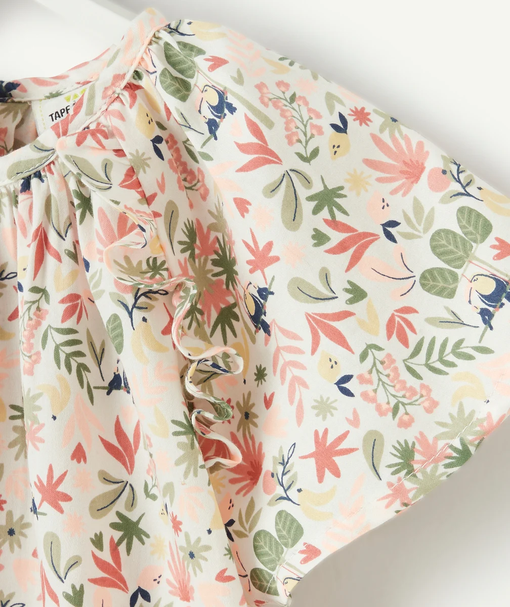 BLOUSE MANCHES COURTES BÉBÉ FILLE IMPRIMÉ FLEURI