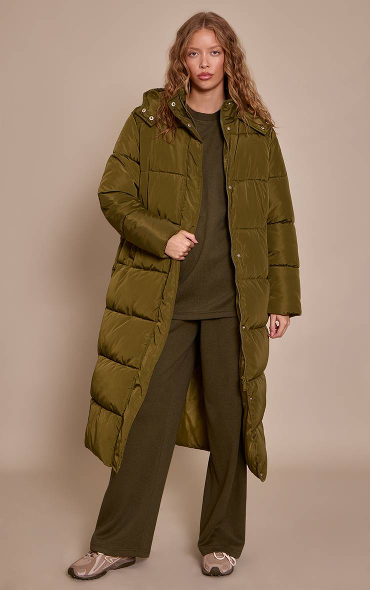 Kaki Manteau Doudoune Longue