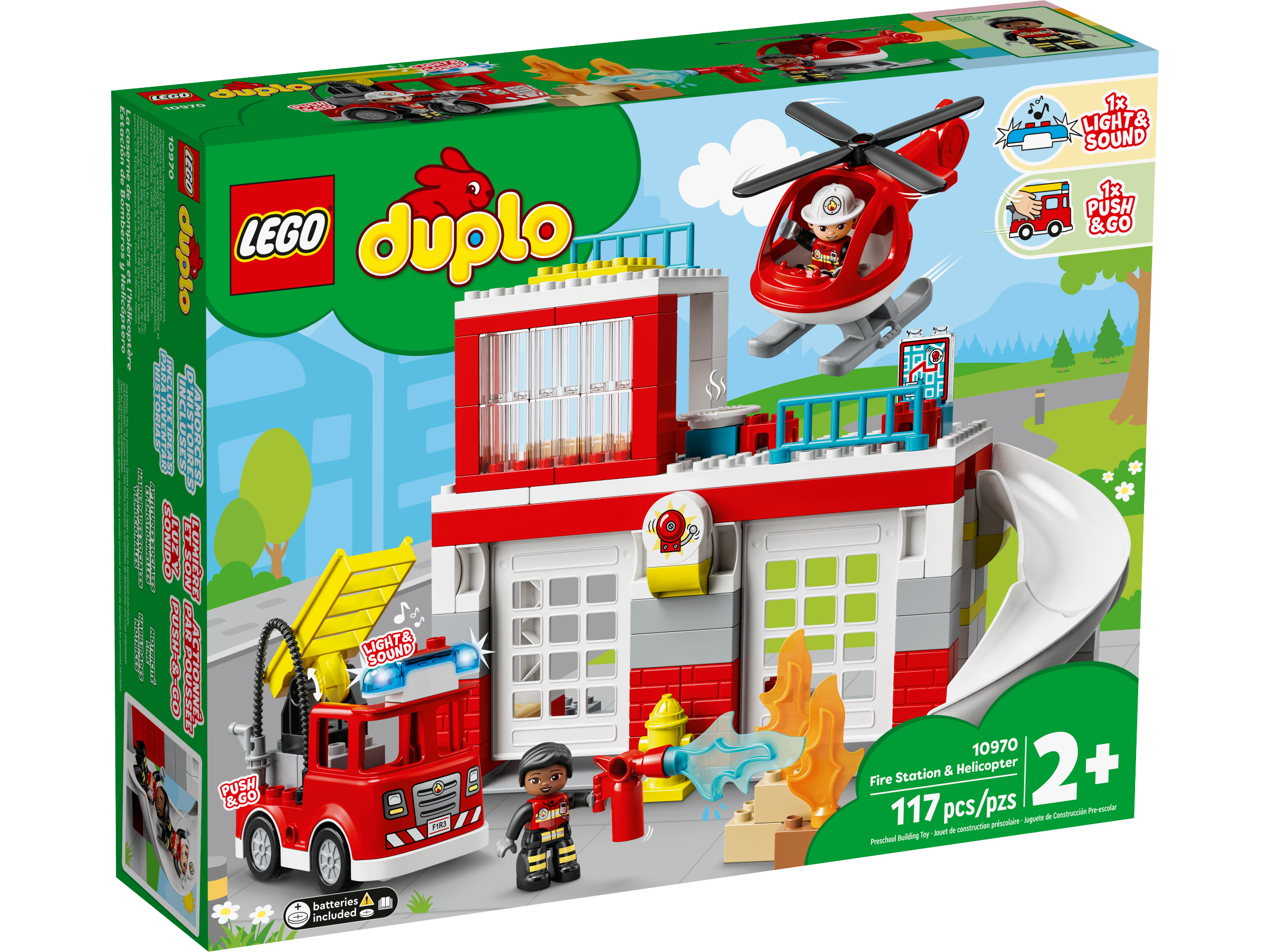 quartel de bombeiros e o helicóptero de bombeiros 10970.