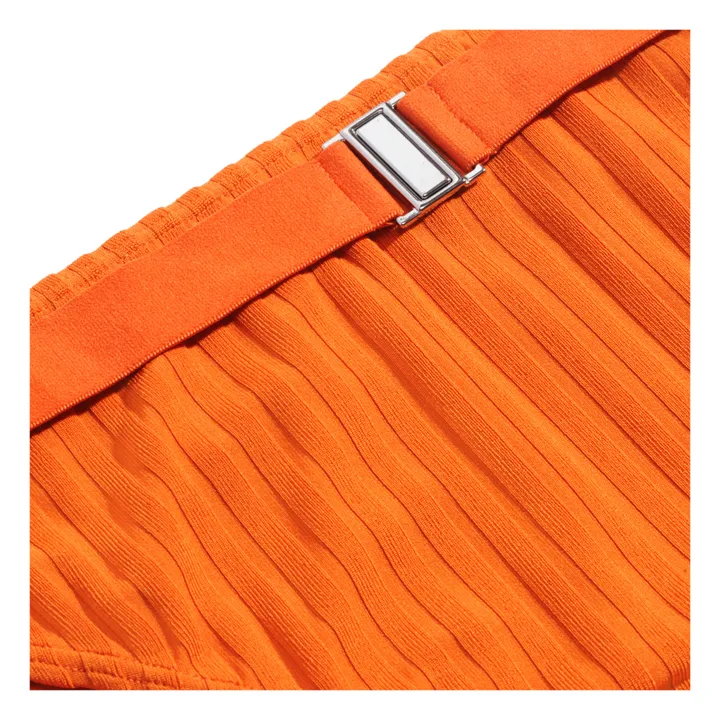 Icone Bas de Maillot Taille Haute Côtelé Sergio | Orange