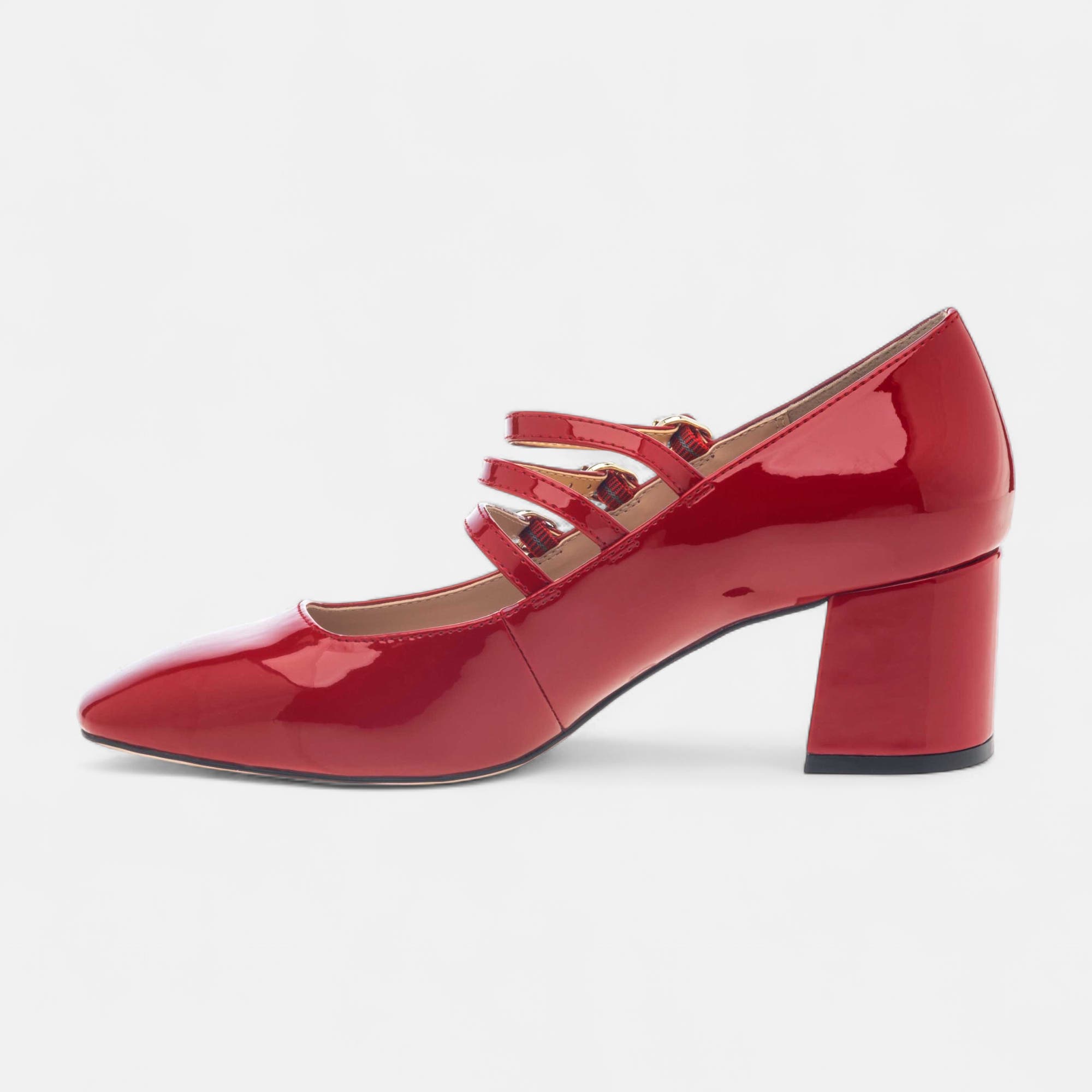 Babies à talon Femme rouge