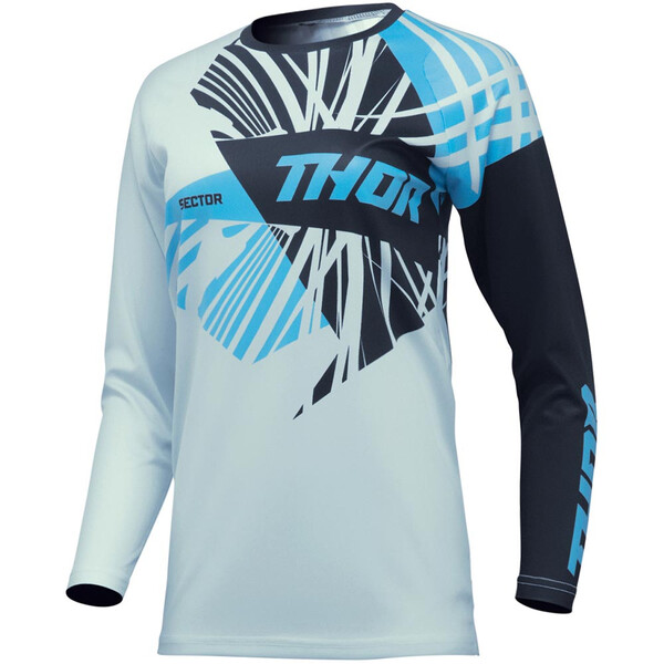 Thor Motocross - Maillot femme Sector Split Bleu Clair / Noir / Bleu