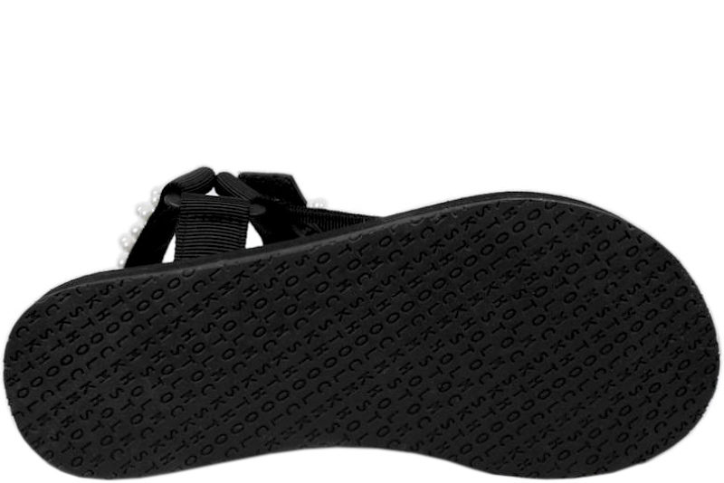 STOCKHOLM DESIGN SORT SANDAL MED PERLER