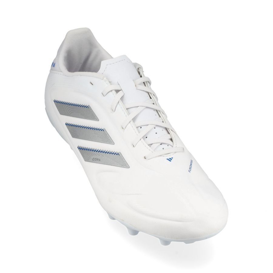 adidas Copa Pure League III FG/AG Polar Victory - Blanc/Argenté/Bleu Enfant